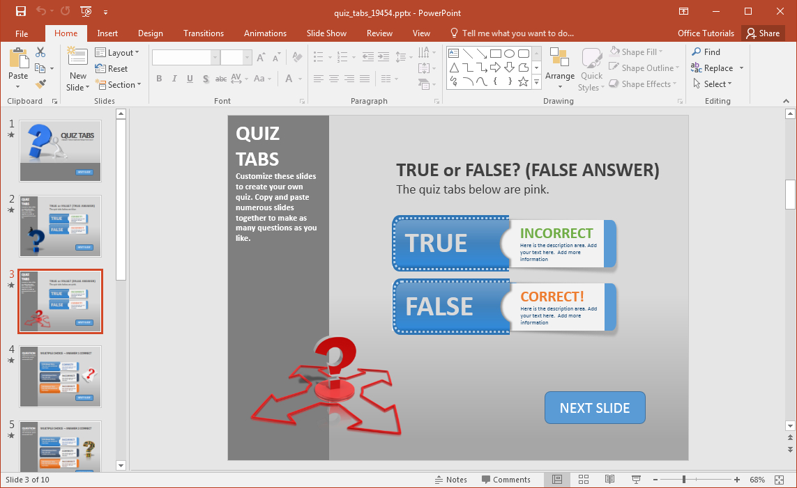 Animated Powerpoint Quiz Template For Conducting Quizzes For Trivia Powerpoint Template