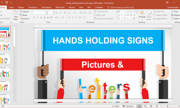 Animated Signboards Powerpoint Template with Replace Powerpoint Template