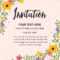 Anniversary Party Invitation Card Template. Colorful Floral Throughout Template For Anniversary Card