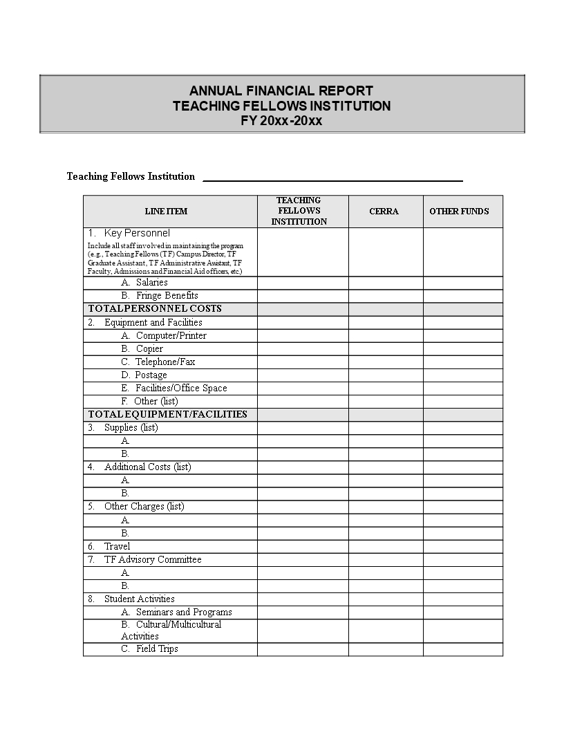 Annual Financial Report Template | Templates At With Regard To Annual Financial Report Template Word