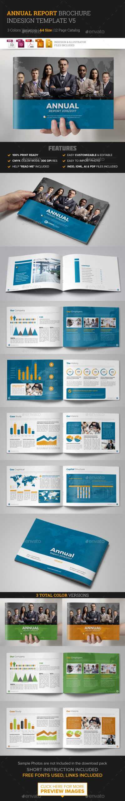 Annual Report Template Indesign Graphics, Designs & Templates Intended For Free Annual Report Template Indesign