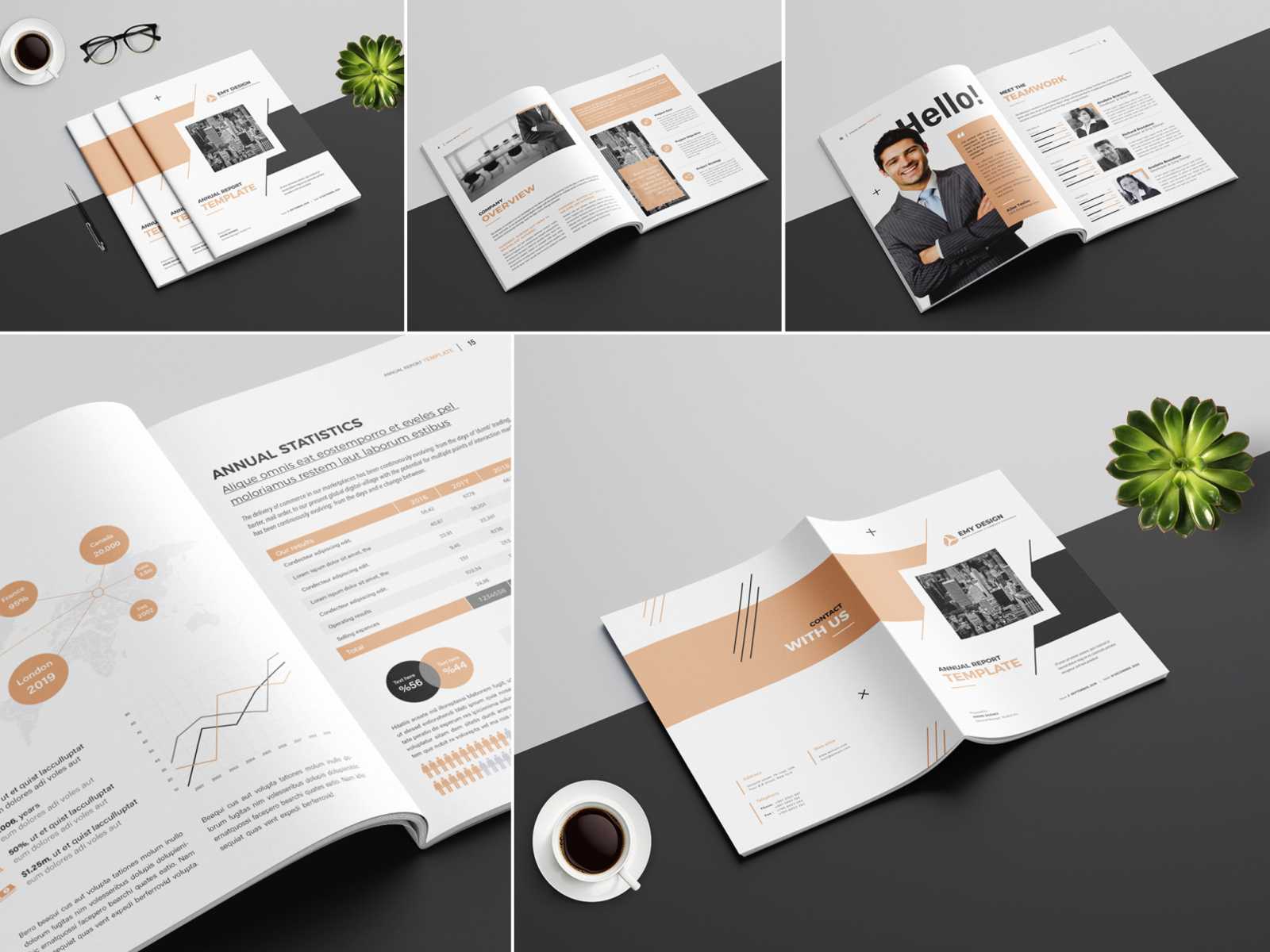 Annual Report Templateamal Kabichi On Dribbble Pertaining To Annual Report Word Template