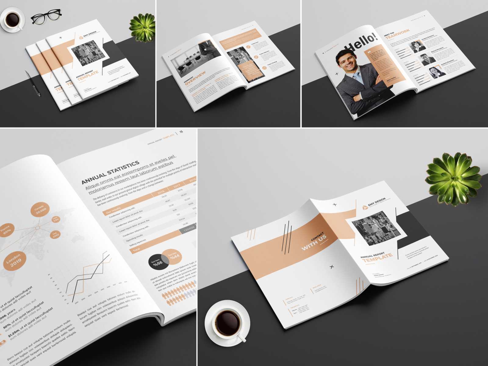 Annual Report Templateamal Kabichi On Dribbble Throughout Annual Report Template Word