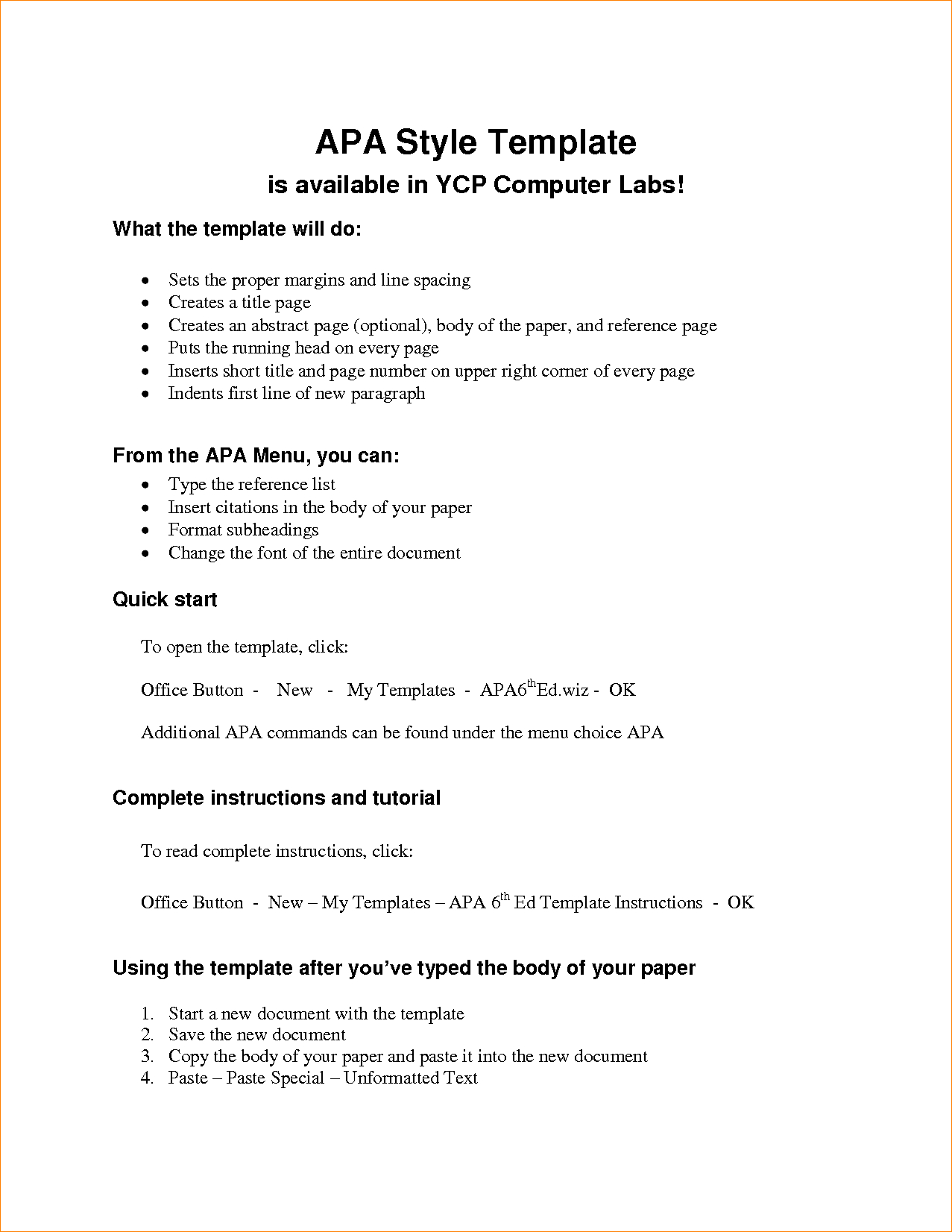 Apa Earch Paper Template Best Of Example Papersample Word Regarding Apa Format Template Word 2013