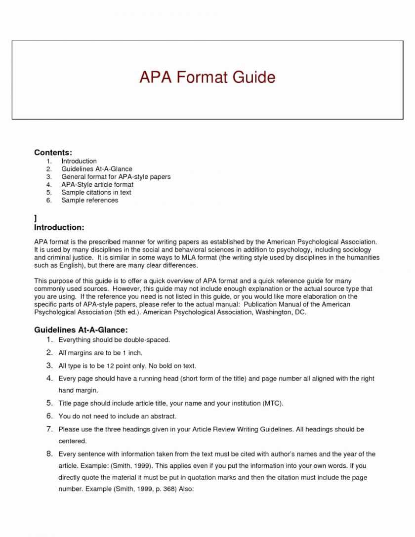 Apa Style Research Er Template Word Sample Outline 6Th Inside Apa Word Template 6Th Edition