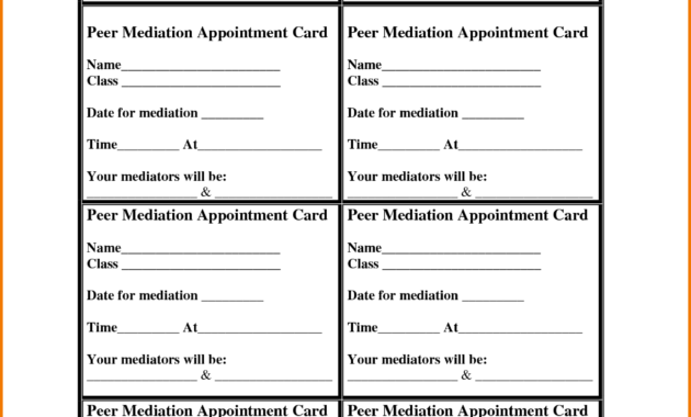 Appointment Cards Template | Authorization Letter Pdf in Appointment Card Template Word