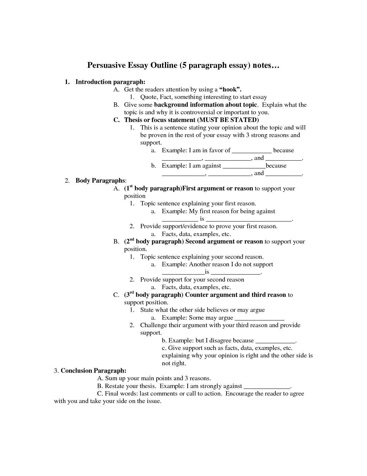 Argumentative Essay Outline Template Doc Home Of Apk High Throughout Speech Outline Template Word