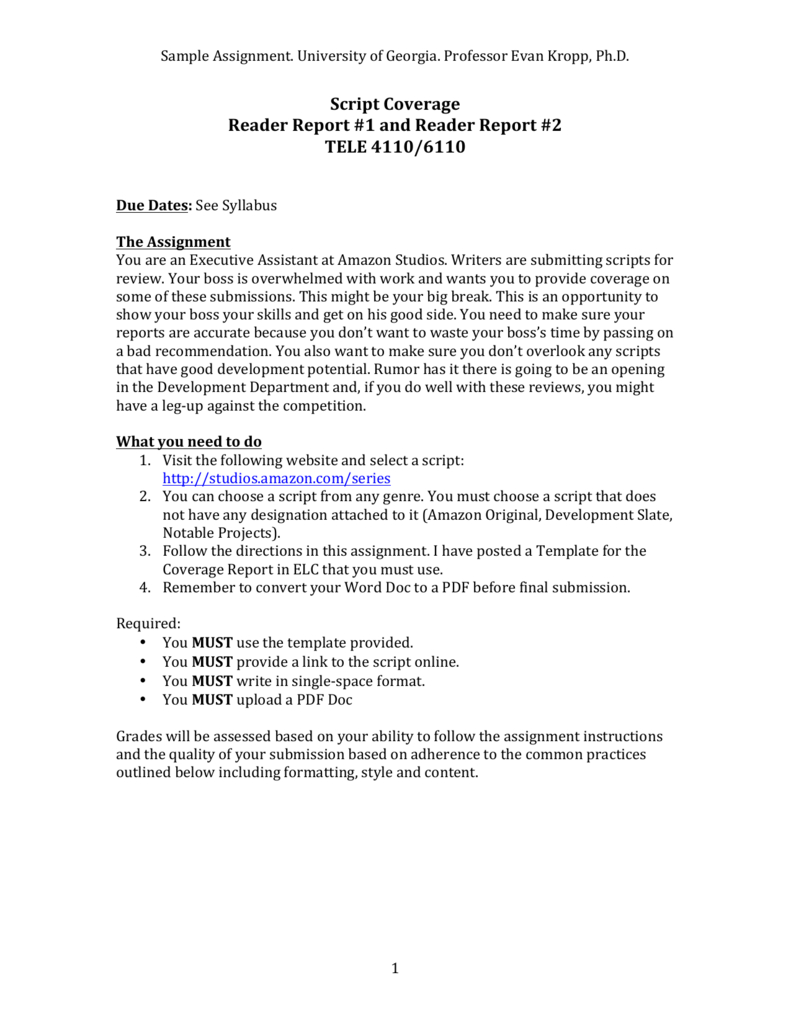 Assignment Report Writing Sample For Assignment Report Template