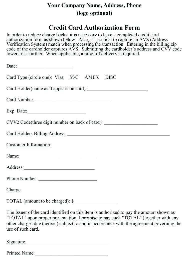 Automatic Payment Form Template – Zohre.horizonconsulting.co Within Credit Card Authorization Form Template Word