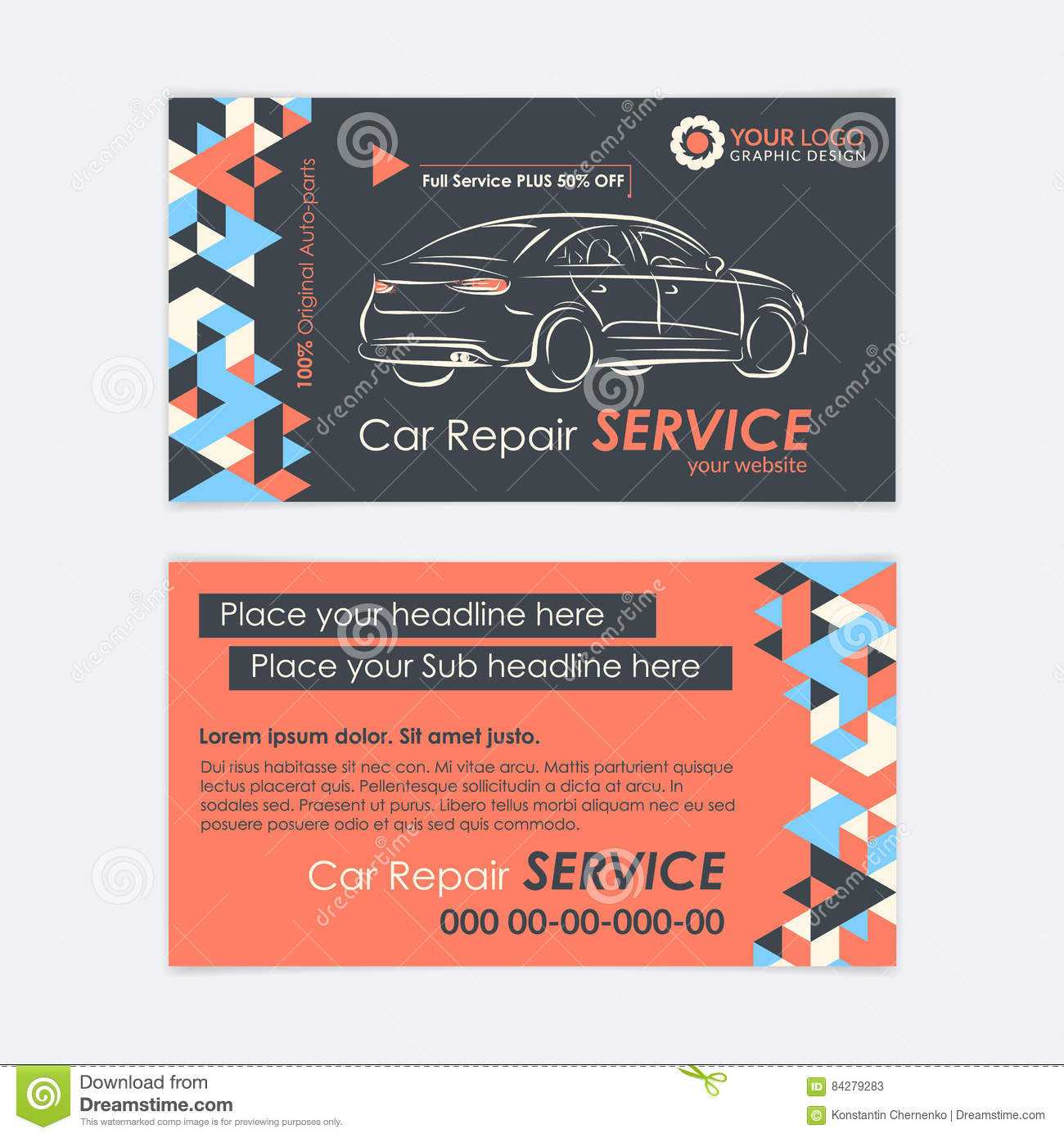 Automotive Service Business Card Template. Car Diagnostics With Regard To Automotive Business Card Templates