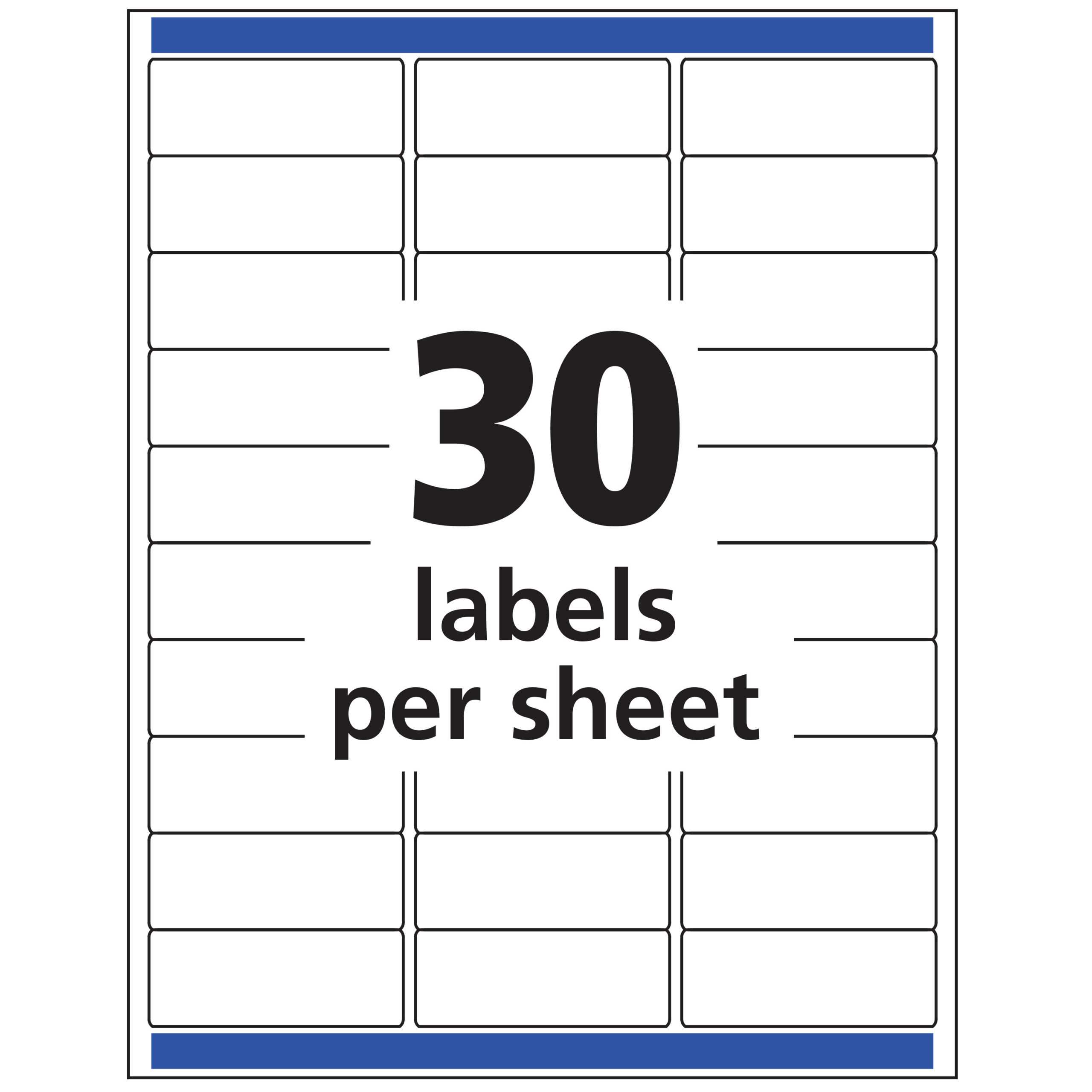 Avery Easy Peel Address Labels, 1" X 2 5/8", 750 Labels With Regard To Microsoft Word Sticker Label Template
