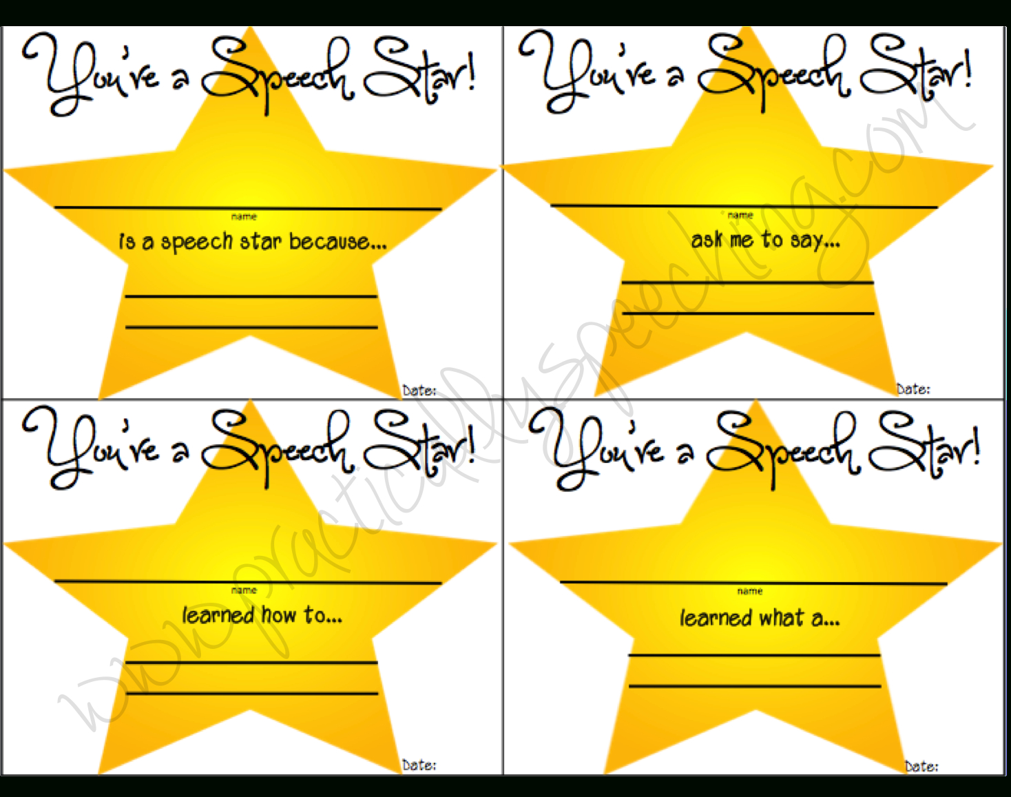 Award Templates Free Printable ] – Certificate Templates In Star Certificate Templates Free