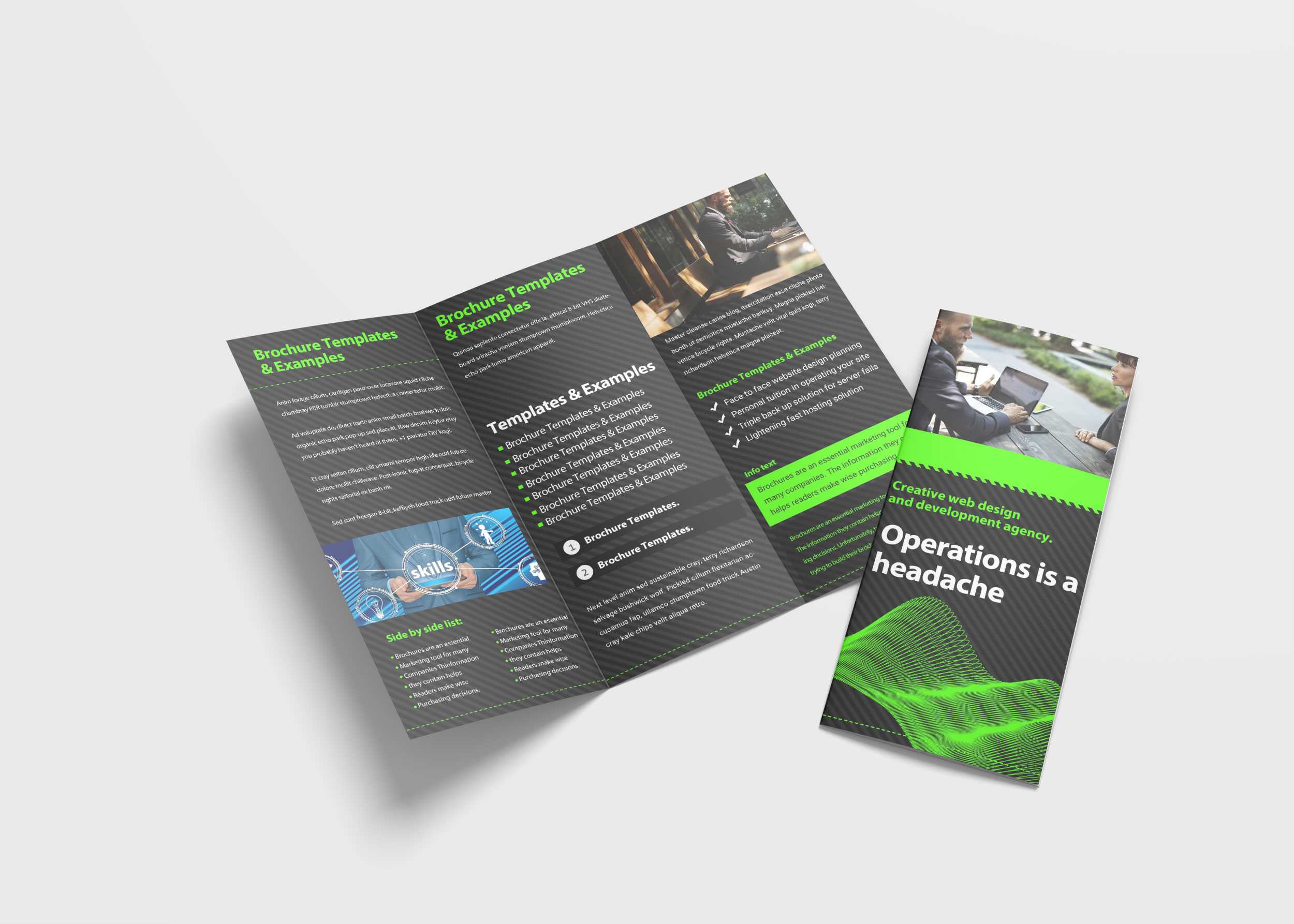 Awesome Business Tri Fold Brochure Design Template – 99Effects Within Pop Up Brochure Template