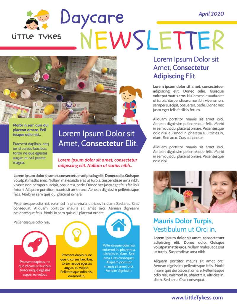 Awesome Daycare Newsletter Template Inside Daycare Brochure Template
