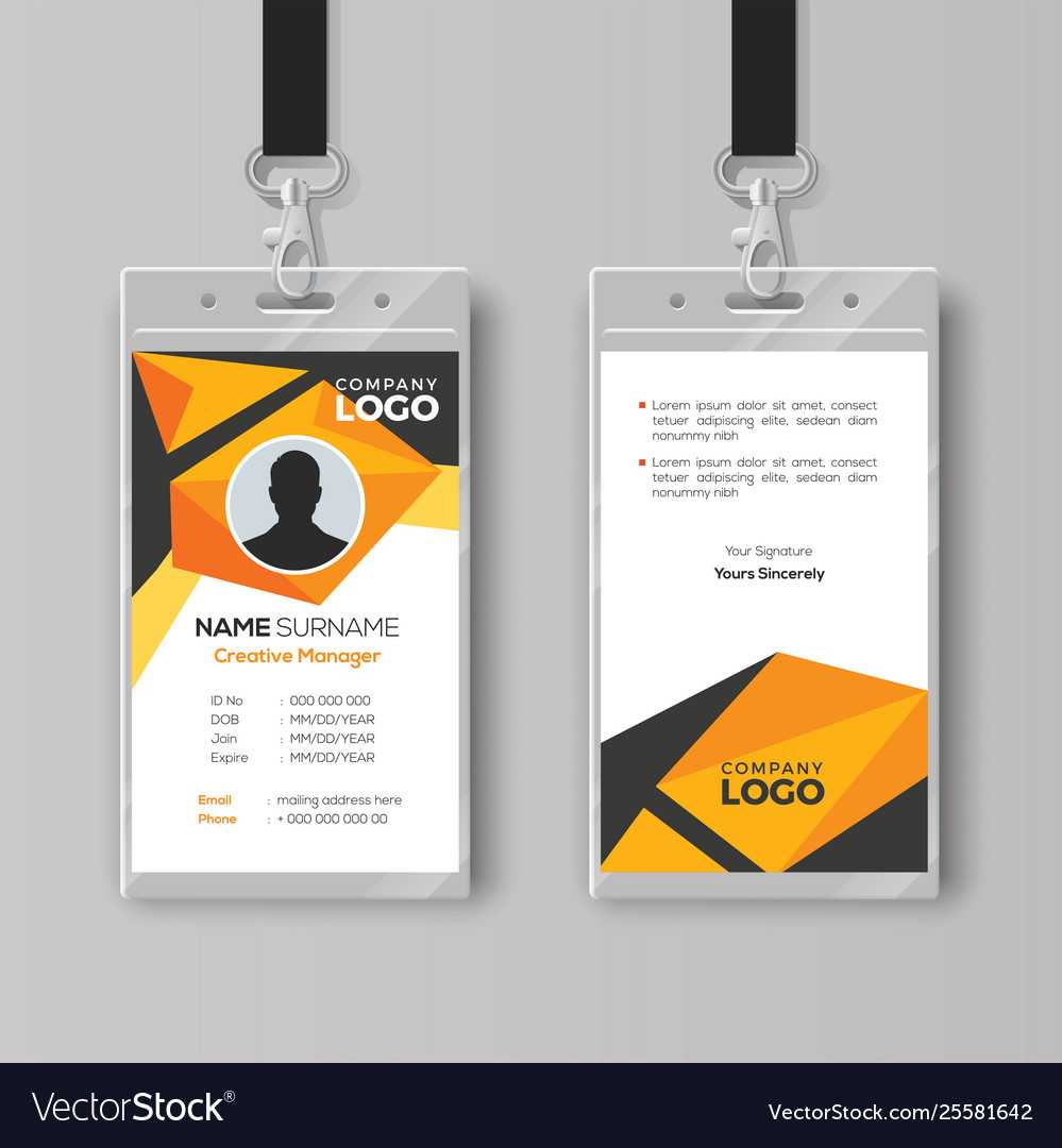 B20C93A6 Creative Id Card Design Template Stationery With Regard To Company Id Card Design Template