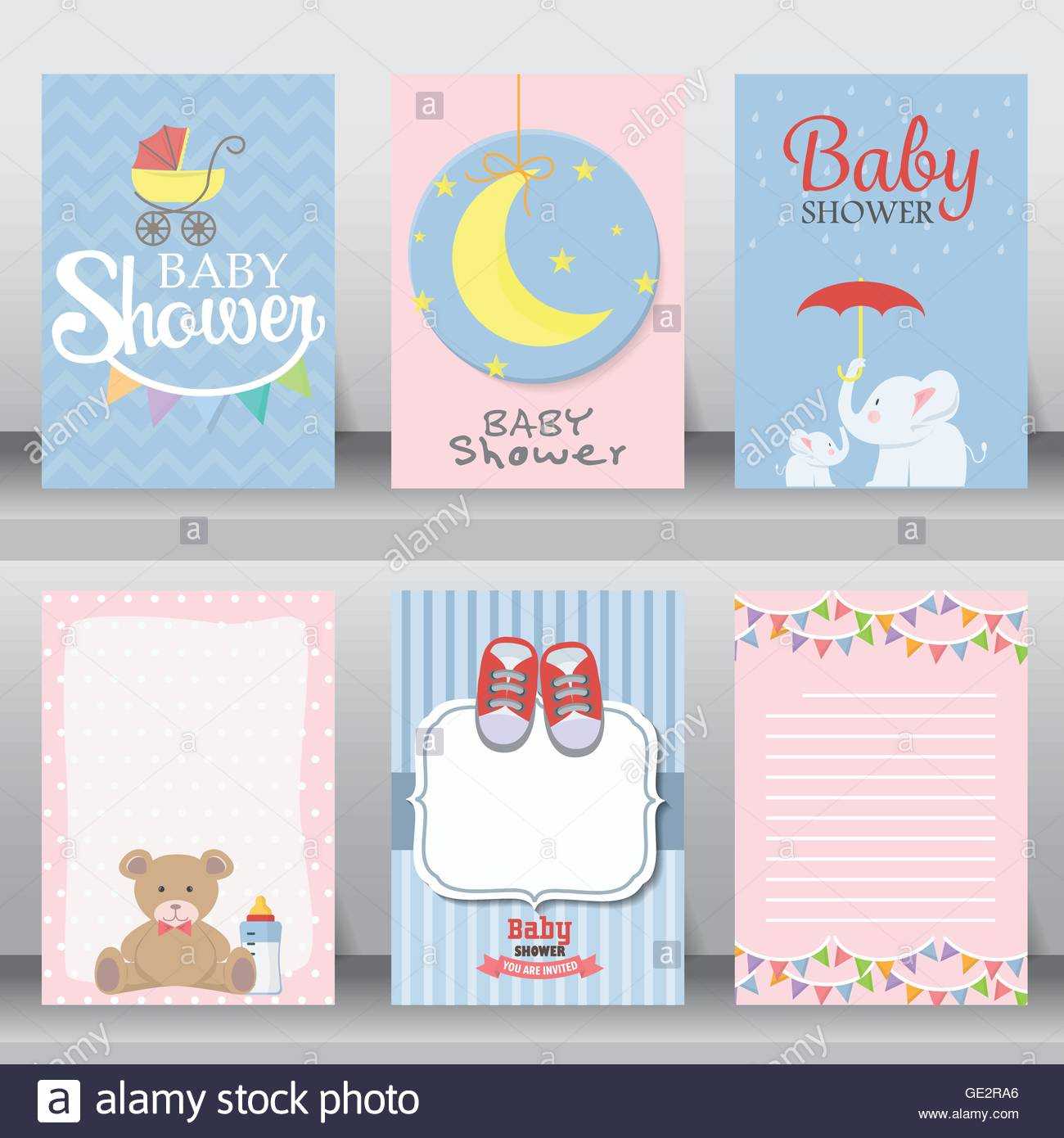 Baby Shower Party Greeting And Invitation Card. Layout Throughout Greeting Card Layout Templates