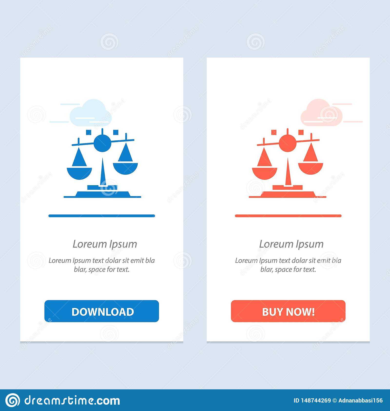 Balance, Law, Justice, Finance Blue And Red Download And Buy With Regard To Decision Card Template