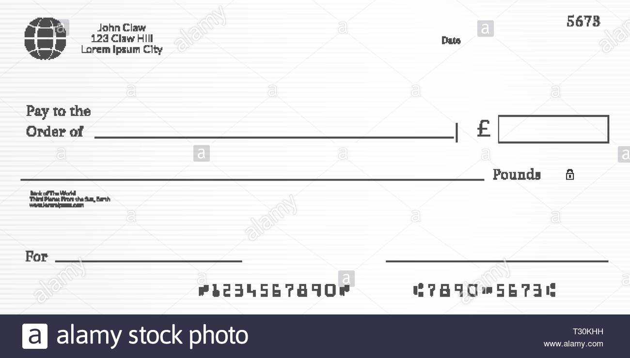 Bank Cheque Black And White Stock Photos & Images – Alamy With Regard To Blank Cheque Template Uk