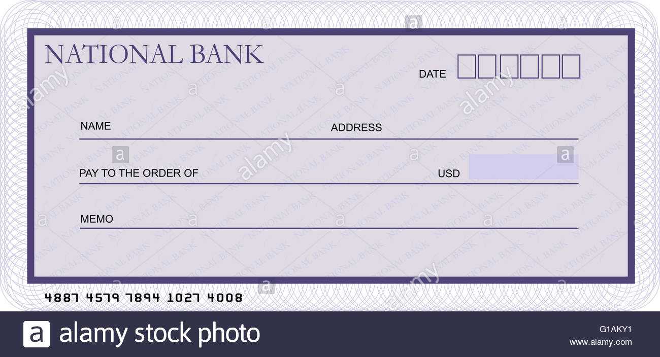 Bank Cheque Stock Photos & Bank Cheque Stock Images – Alamy Within Blank Cheque Template Uk