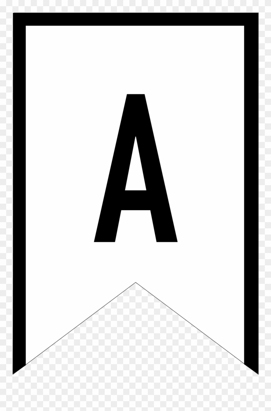 Banner Templates Free Printable Abc Letters - Triangle With Triangle Banner Template Free