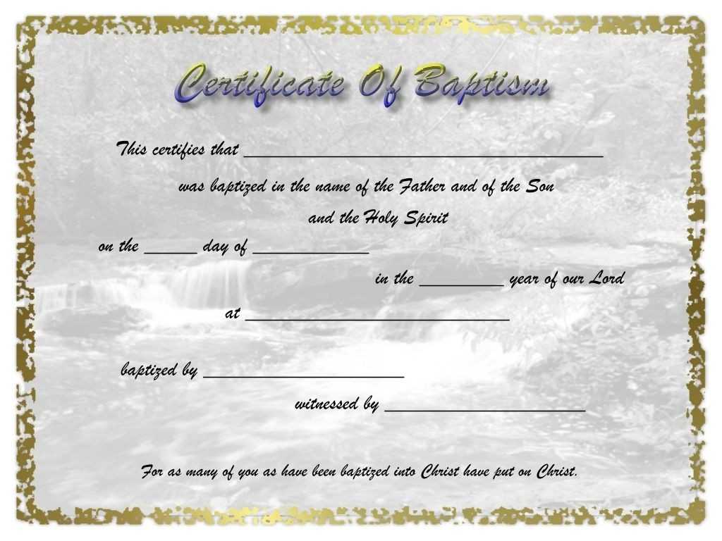 Baptism Certificate Template Pdf – Carlynstudio In Baptism Certificate Template Word