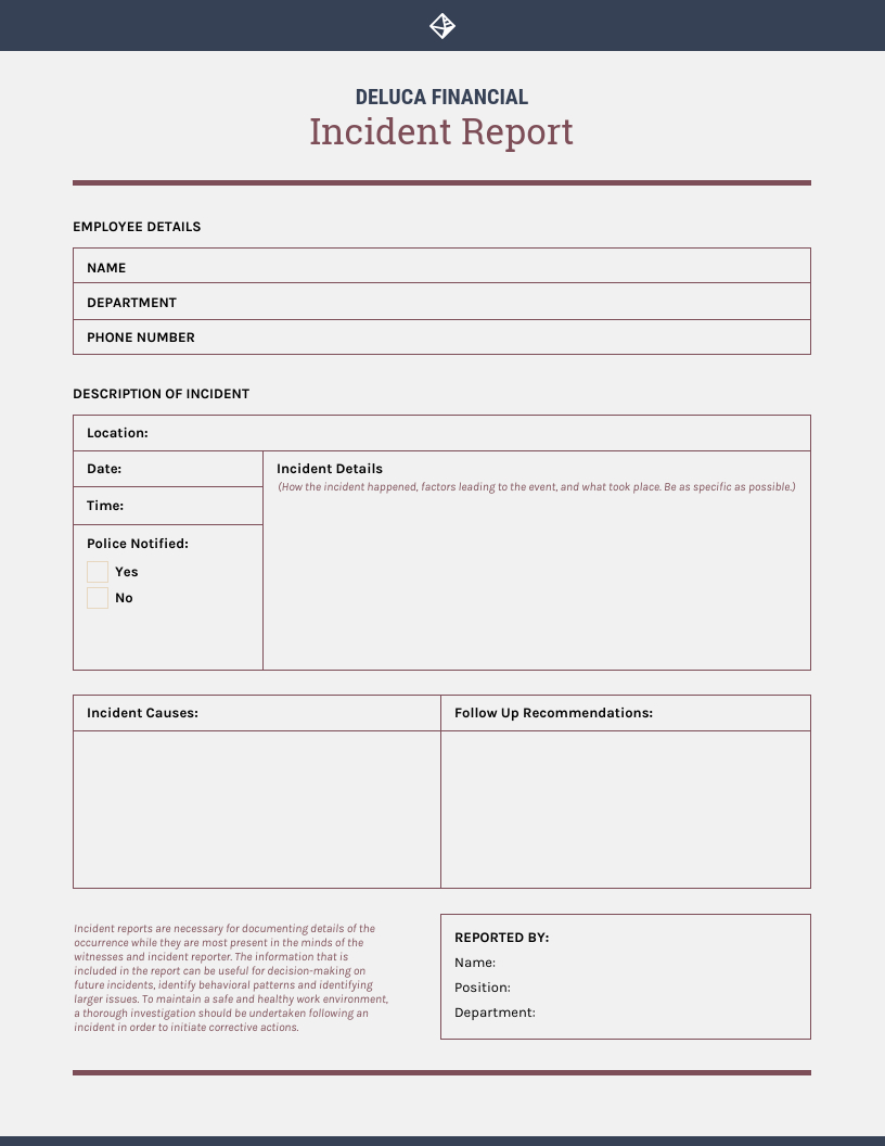 Bar Incident Report Template – Zohre.horizonconsulting.co Throughout Incident Report Book Template