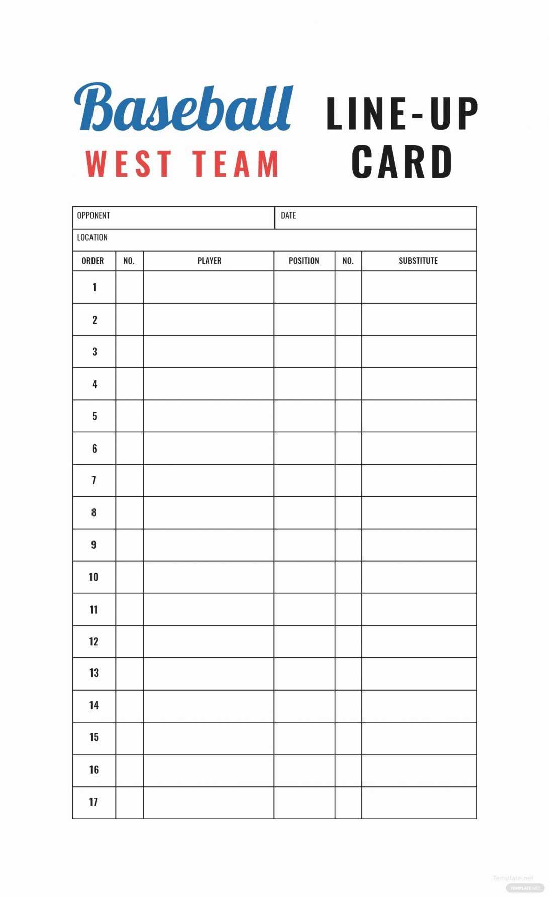 Baseball Lineup Template Free Printable Templates Download Throughout Dugout Lineup Card Template