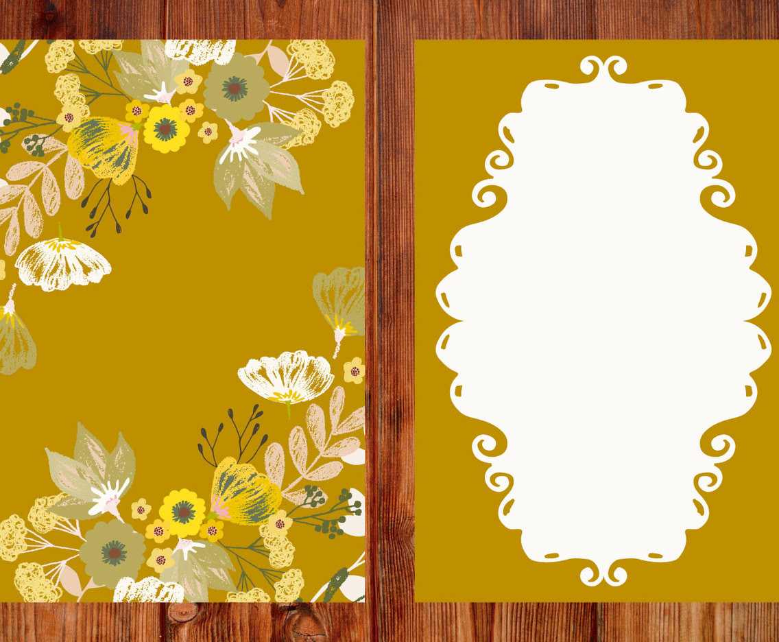 Beautiful Floral Vector Card Template Eps, Svg, Ai File In Free Svg Card Templates
