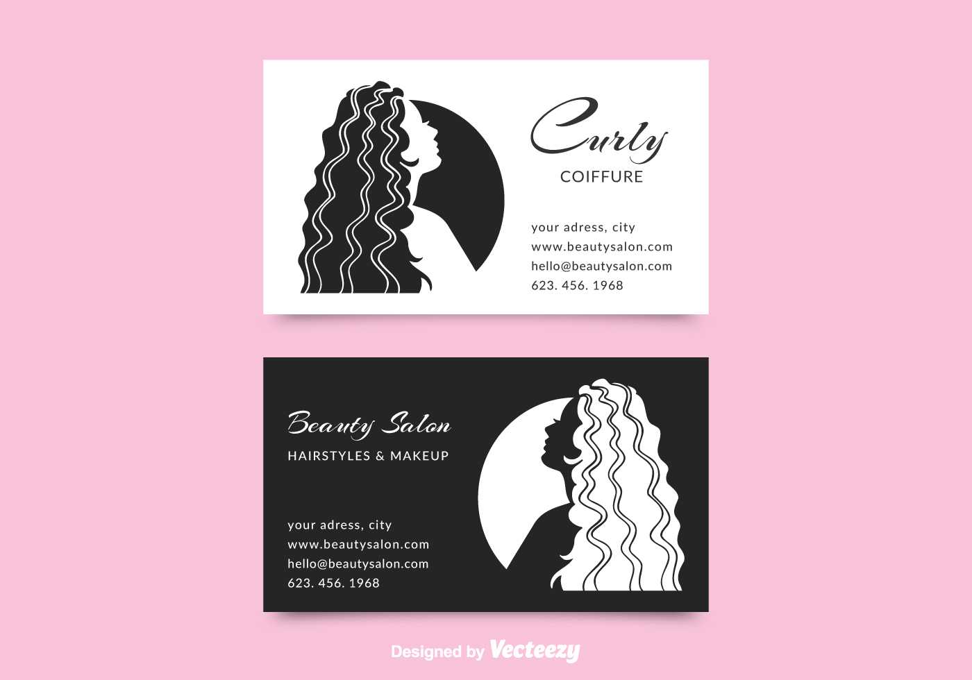 Beauty Salon Business Card Free Vector Art - (37 Free Downloads) Regarding Hairdresser Business Card Templates Free