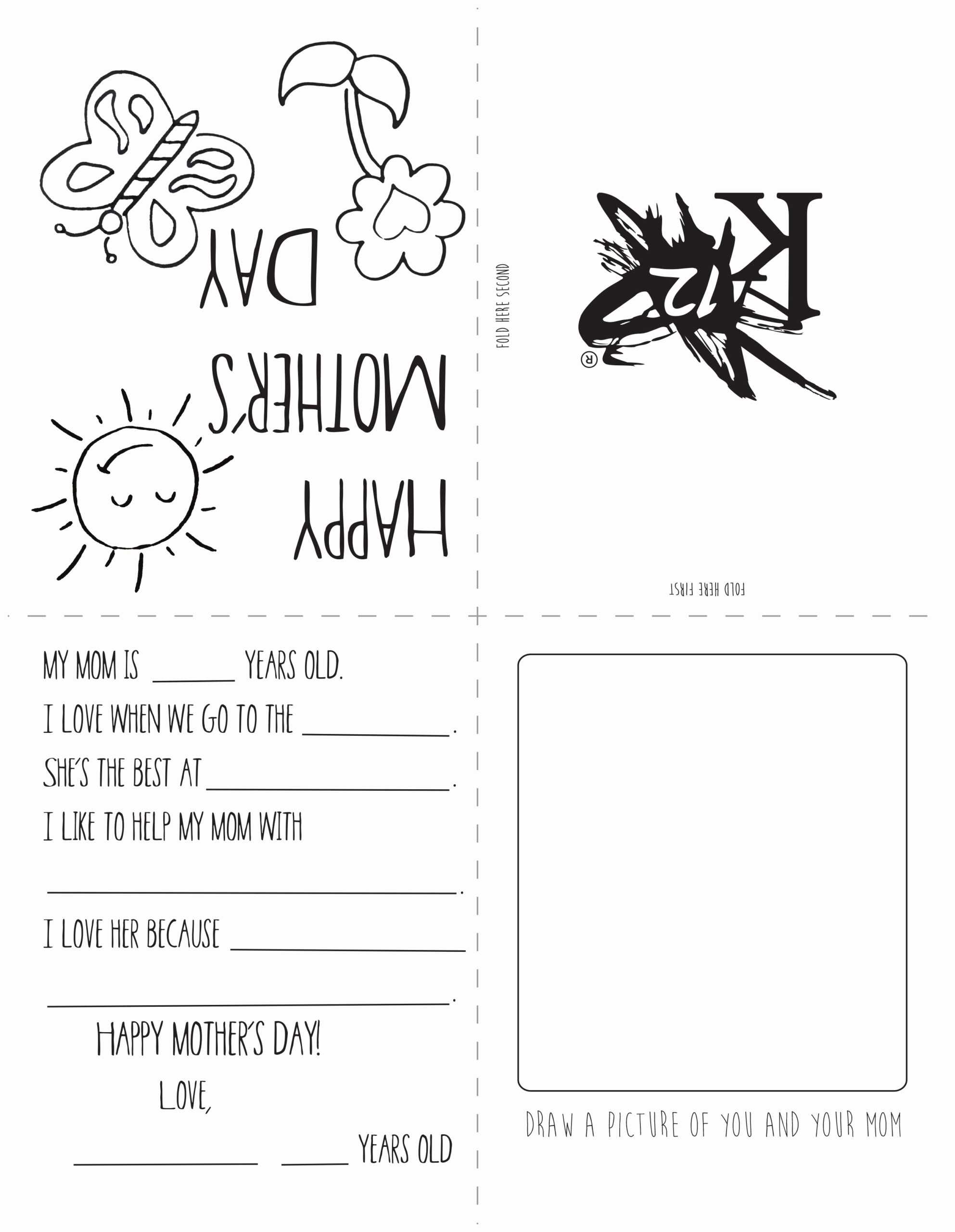 Best Coloring : Free Printable Mothers Day Cards Or Mother S Intended For Mothers Day Card Templates