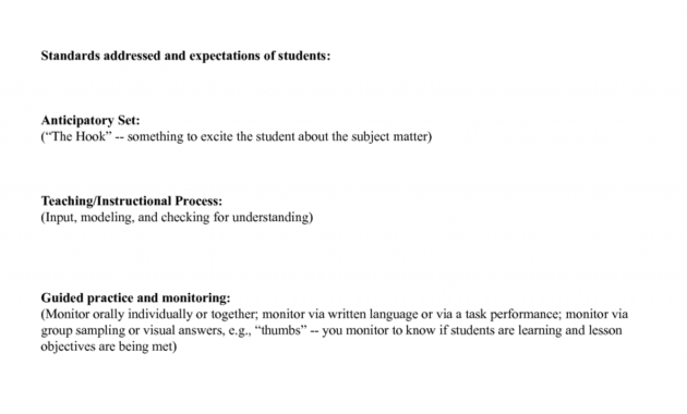 Best Lesson Plan Template Anticipatory Set Madeline Hunter with regard to Madeline Hunter Lesson Plan Template Blank