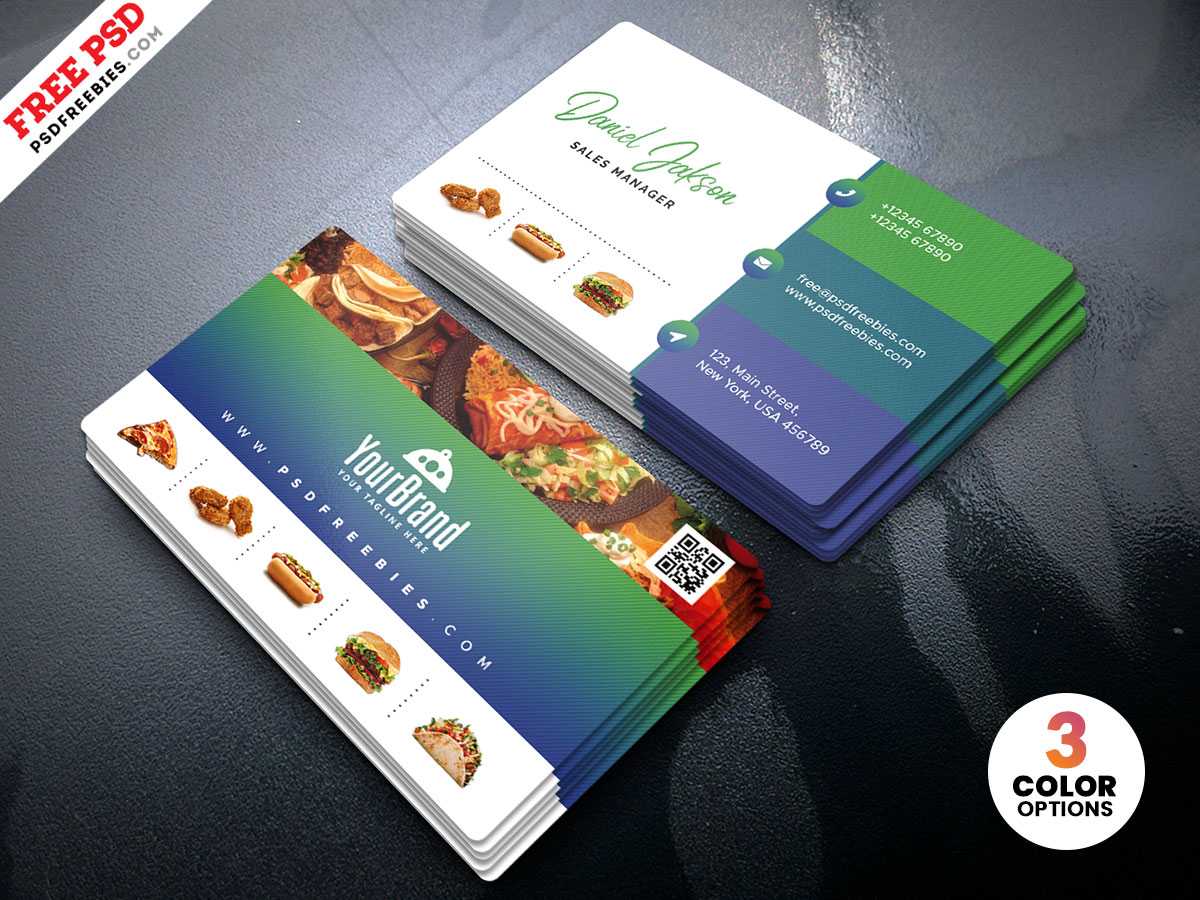 Best Restaurant Business Card Psd | Psdfreebies Regarding Restaurant Business Cards Templates Free