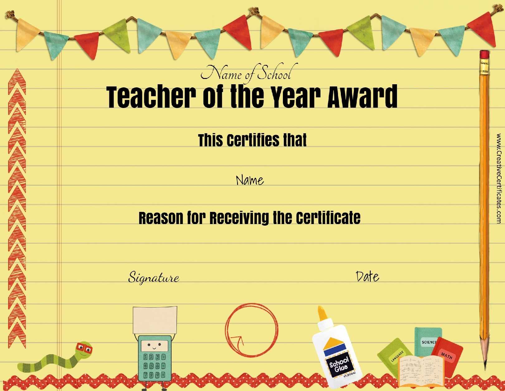 Best Teacher Award Clipart In Teacher Of The Month Certificate Template