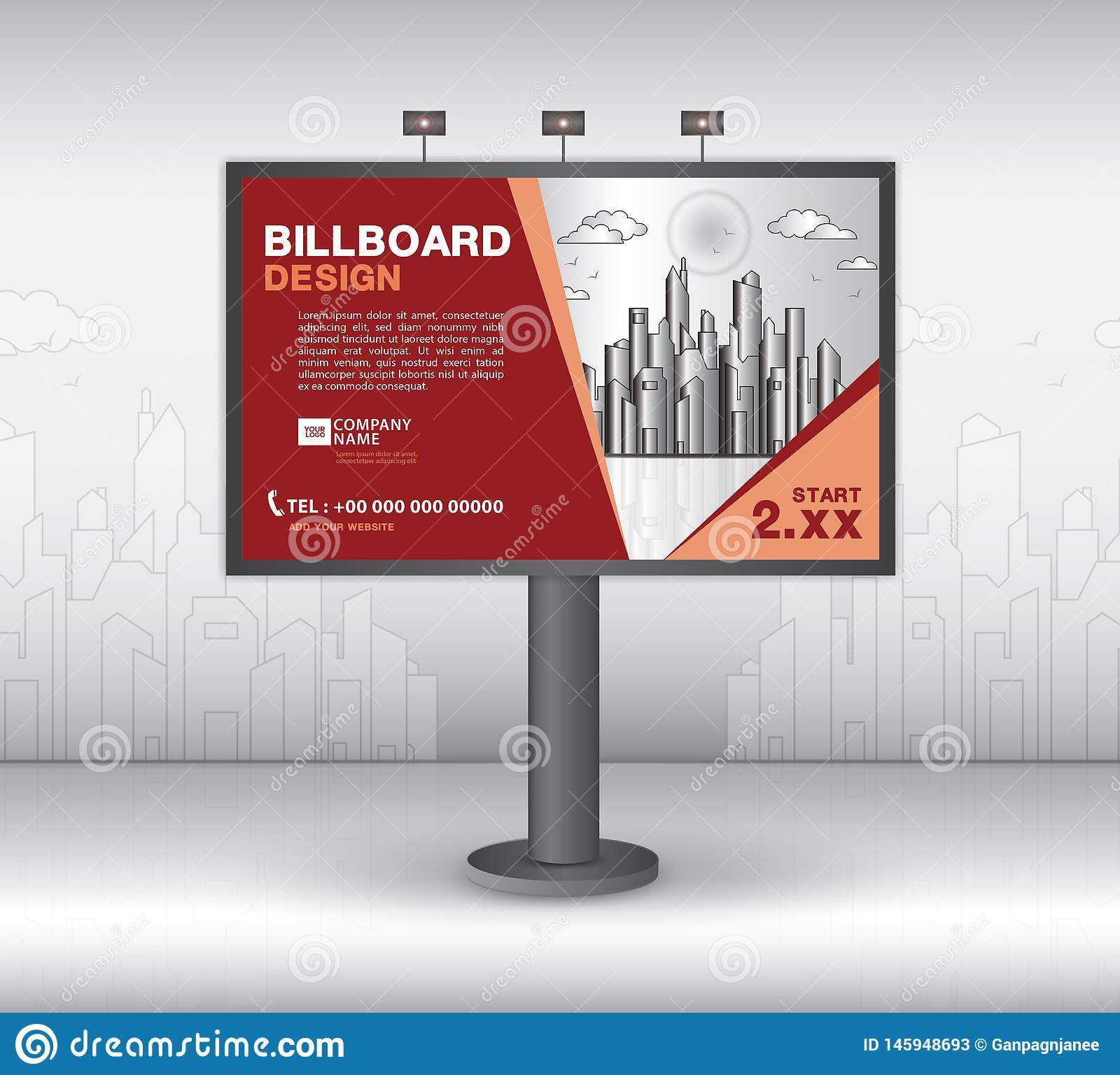 Billboard Banner Template Vector Design, Advertisement Intended For Outdoor Banner Template