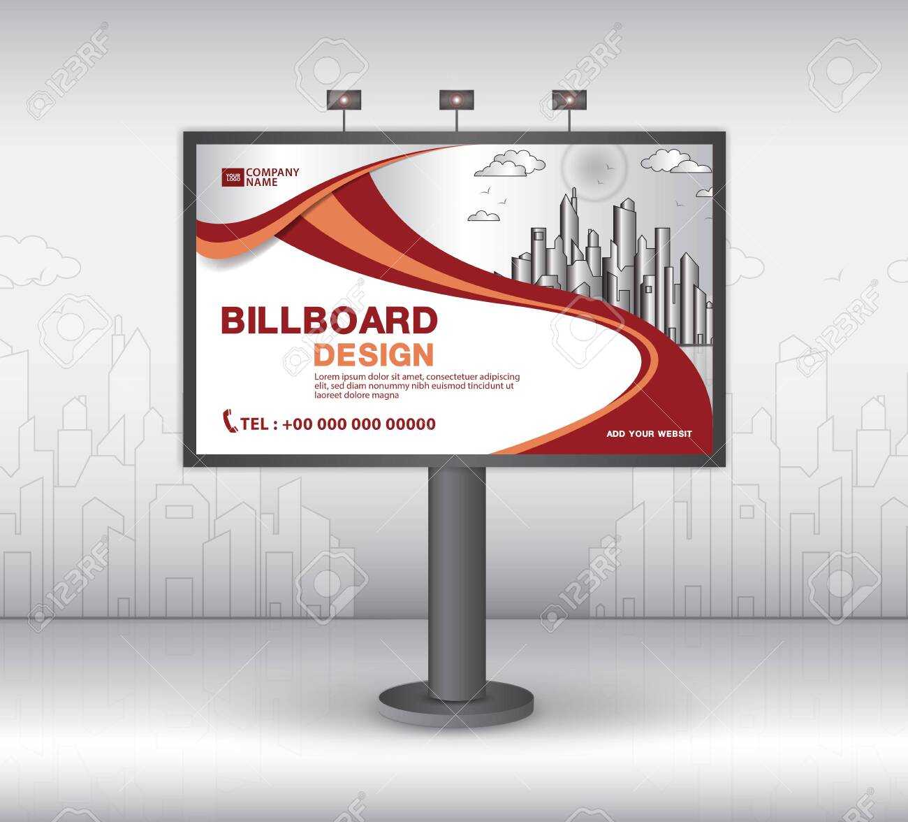 Billboard Banner Template Vector Design, Advertisement, Realistic.. Throughout Outdoor Banner Template