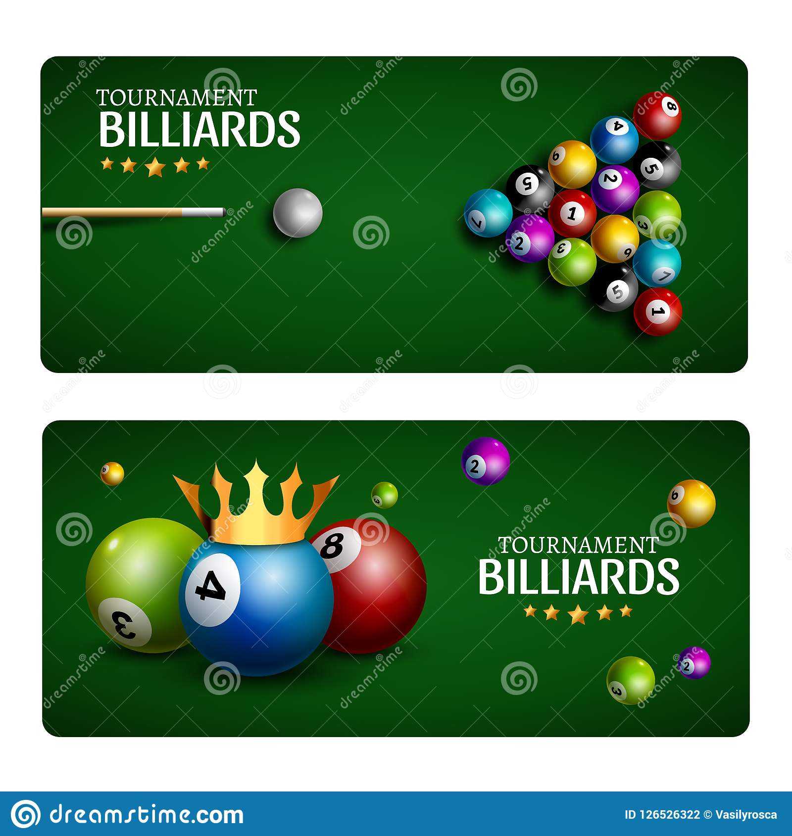 Billiard Club Game Banner Template. Billiard Pool Green Intended For Sports Banner Templates