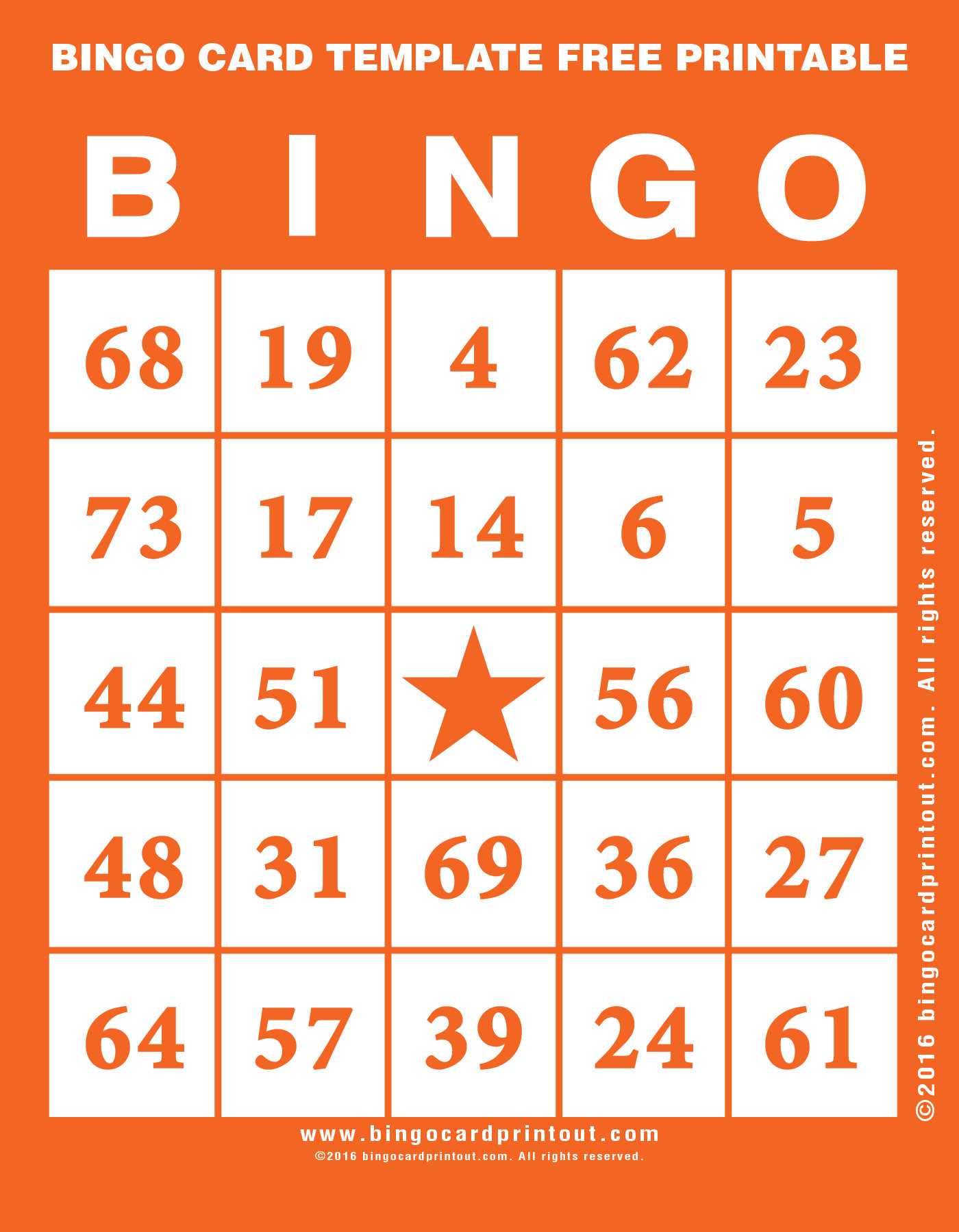 Bingo Card Template Free Printable – Bingocardprintout In Template For Cards To Print Free