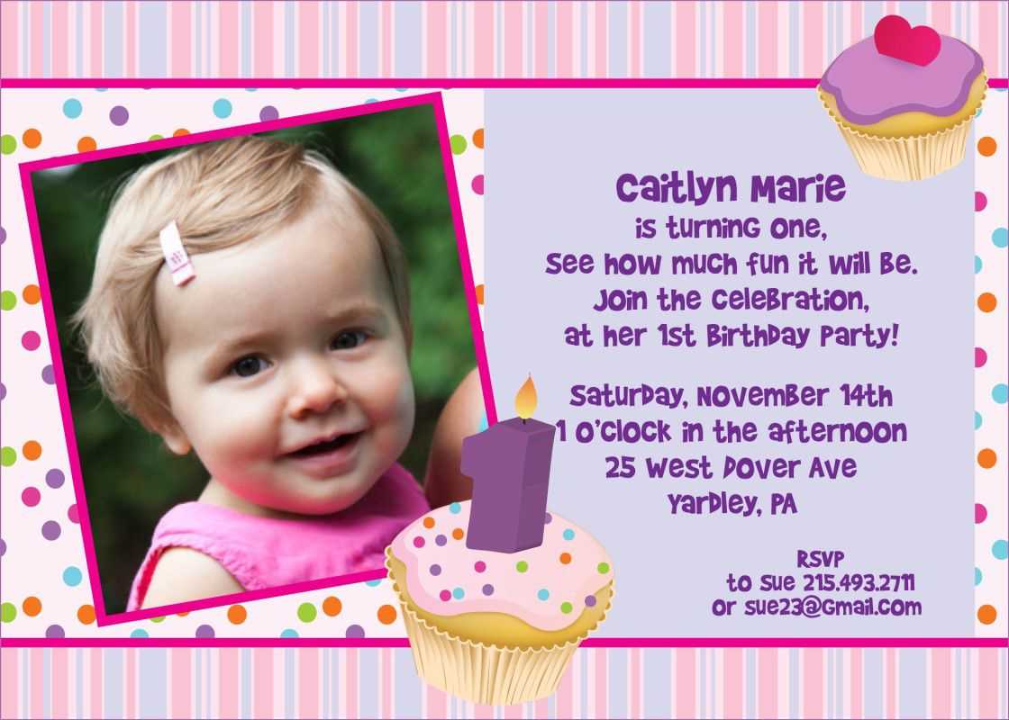Birthday Invitations : Birthday Invitations Design – Invite Throughout First Birthday Invitation Card Template