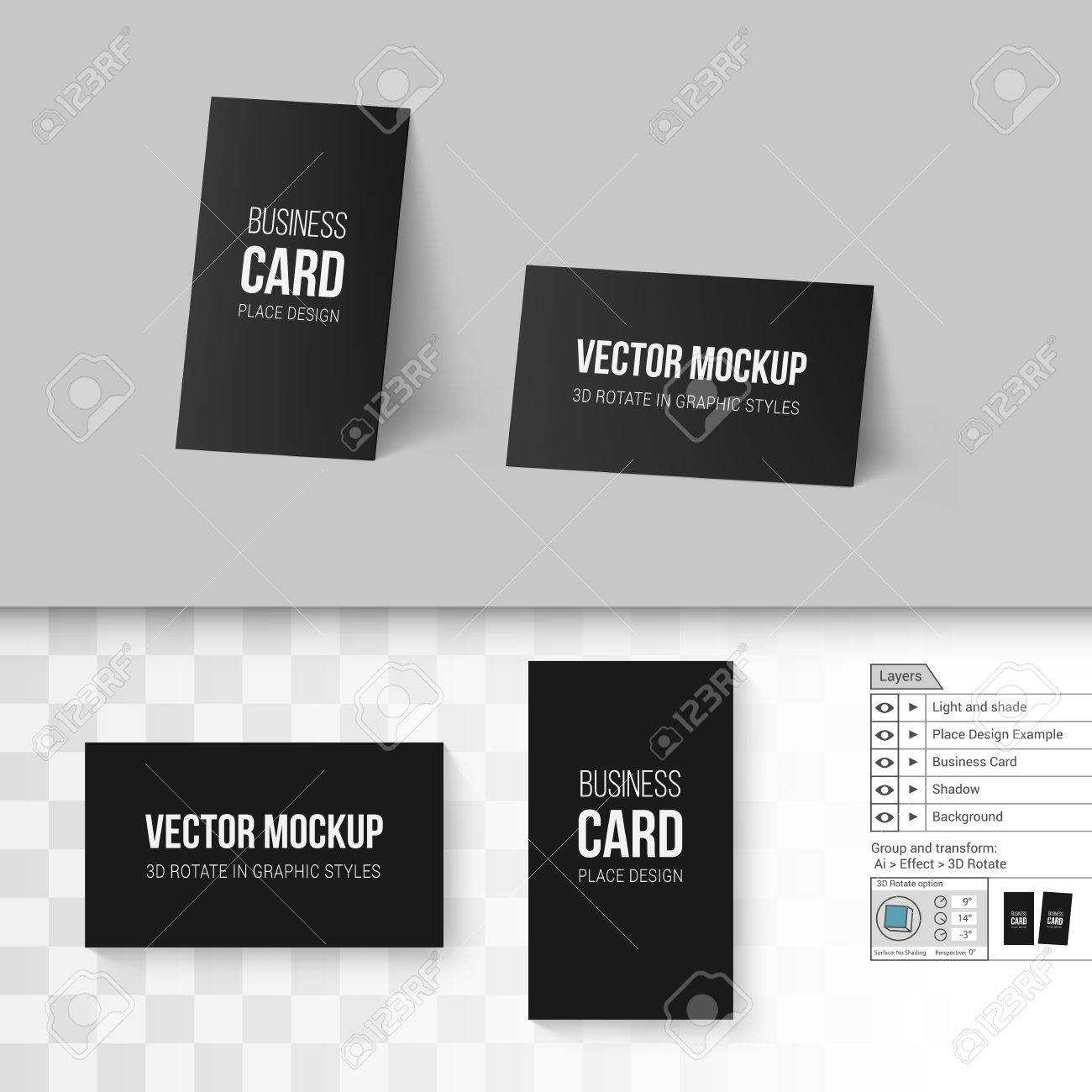 Black Business Cards Template. Corporate Identity. Branding Mock.. Throughout Transparent Business Cards Template