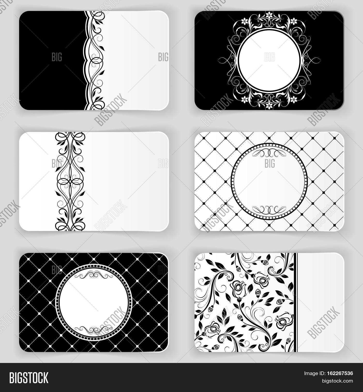 Black White Vintage Image & Photo (Free Trial) | Bigstock Throughout Black And White Business Cards Templates Free