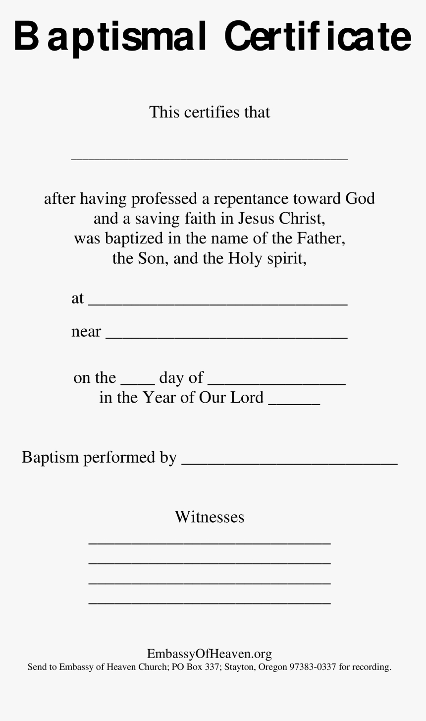 Blank Baptism Certificate Sample Main Image – Modern Control Regarding Baptism Certificate Template Download