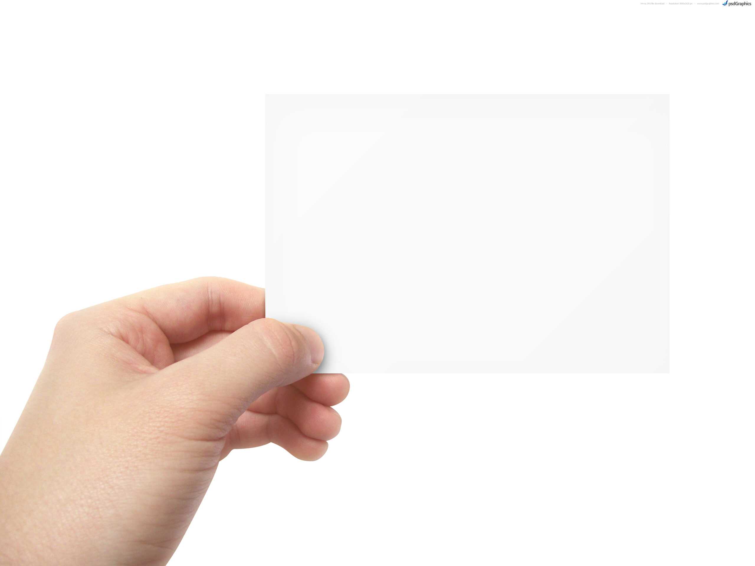 Blank Business Card In Hand | Psdgraphics Within Plain Business Card Template
