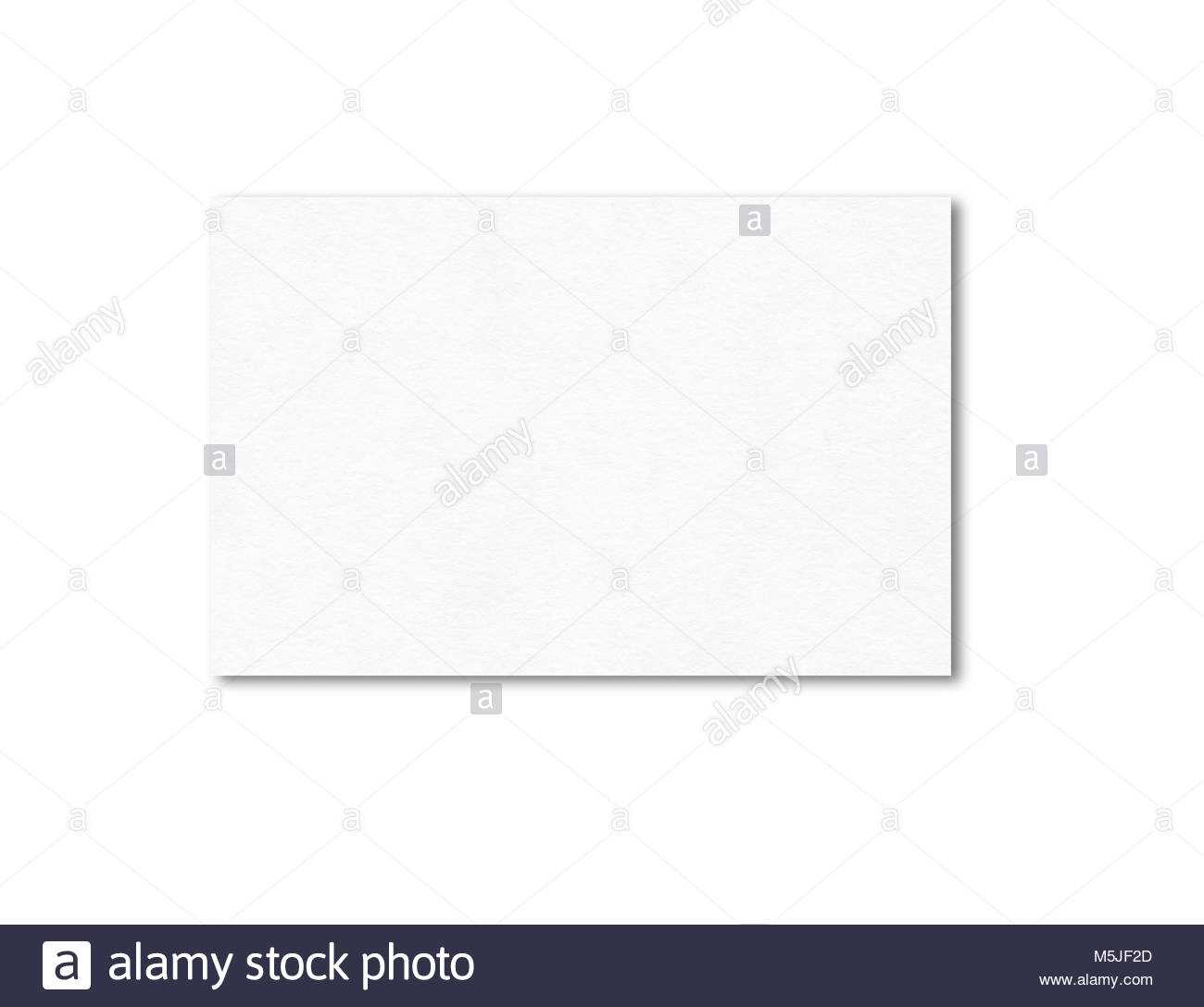 Blank Business Card Mockup Template Isolated On White Stock With Regard To Plain Business Card Template