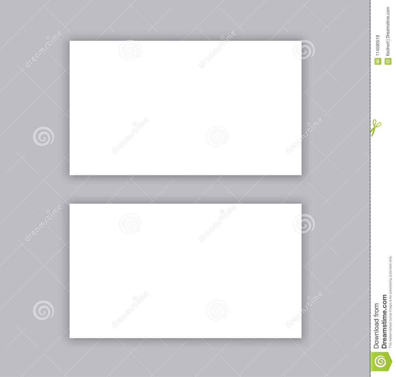 Blank Business Card With Shadow Mockup Cover Template. Stock Regarding Plain Business Card Template