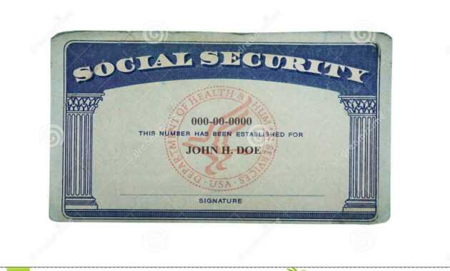 Blank Card Stock Photo. Image Of Paper, Social, Security inside Ss Card Template