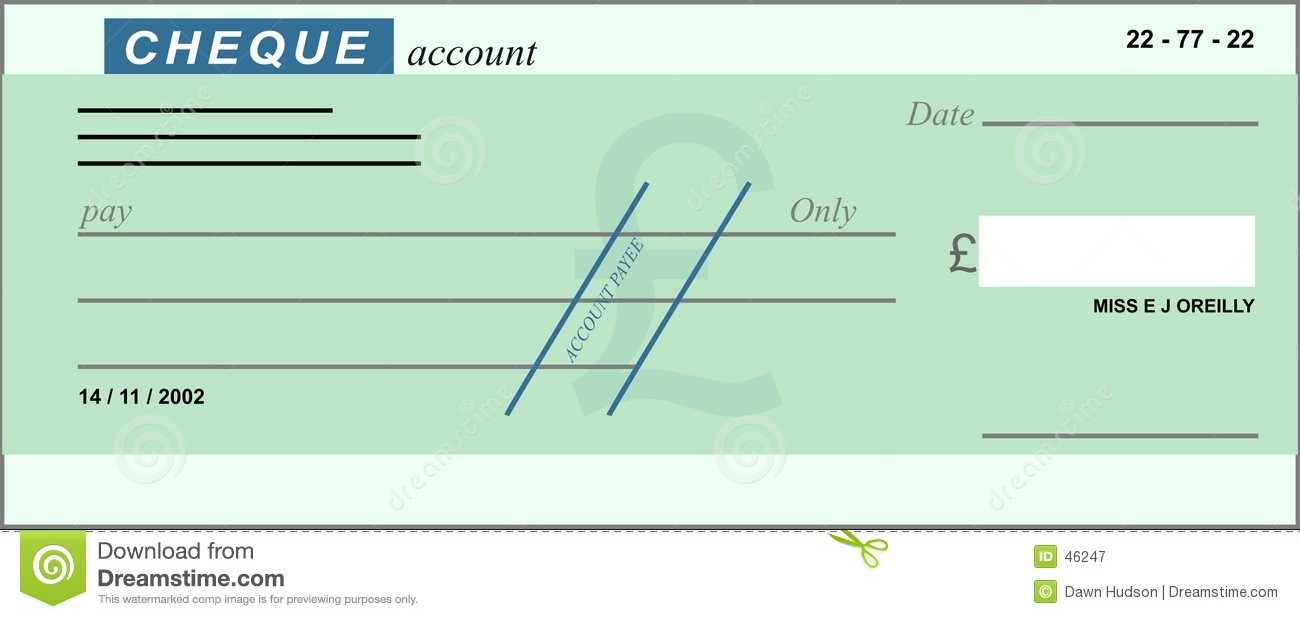 Blank Cheque Stock Vector. Illustration Of Chequebook Regarding Blank Cheque Template Download Free