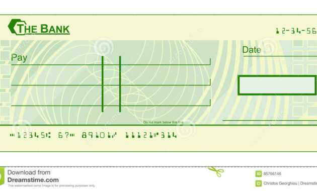 Blank Cheque Stock Vector. Illustration Of Document, Cheque with regard to Blank Cheque Template Download Free