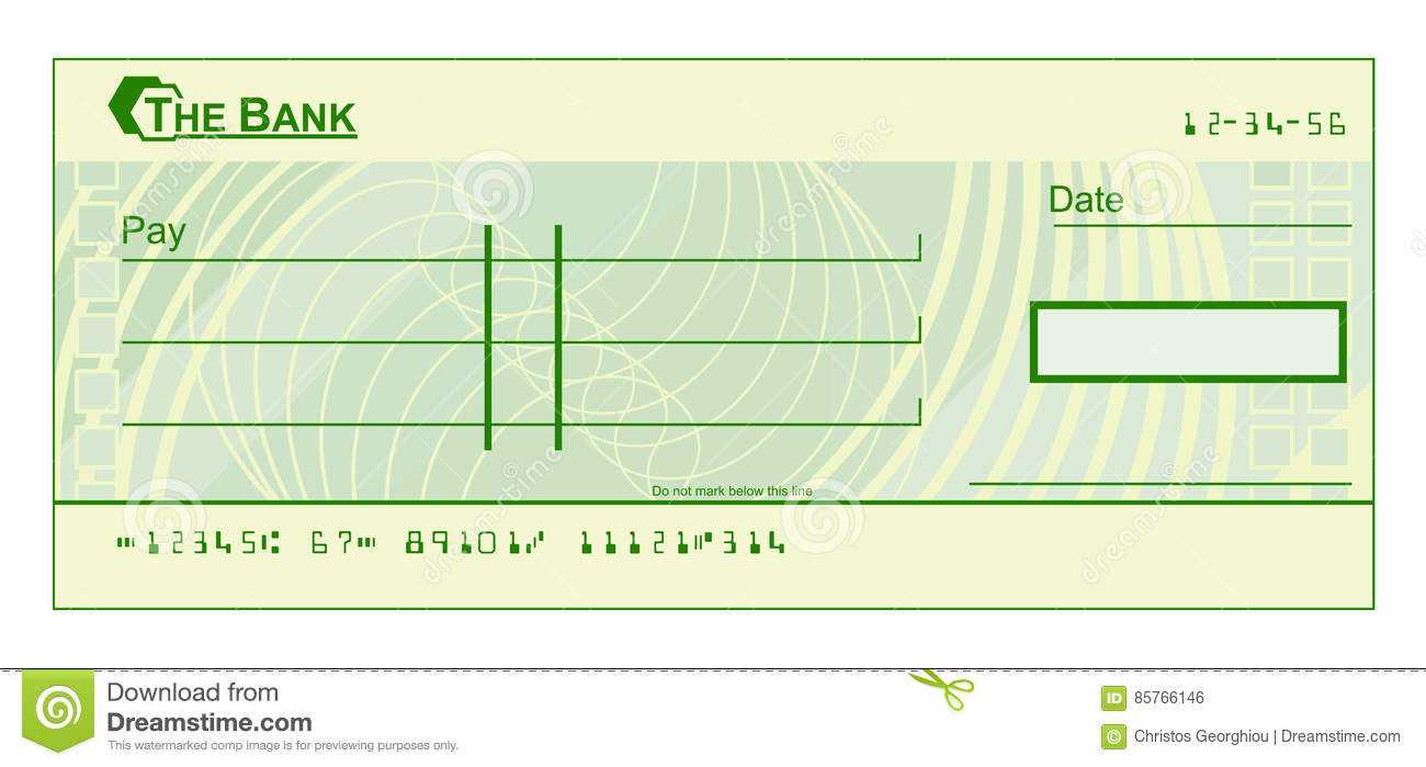 Blank Cheque Stock Vector. Illustration Of Document, Cheque With Regard To Blank Cheque Template Download Free