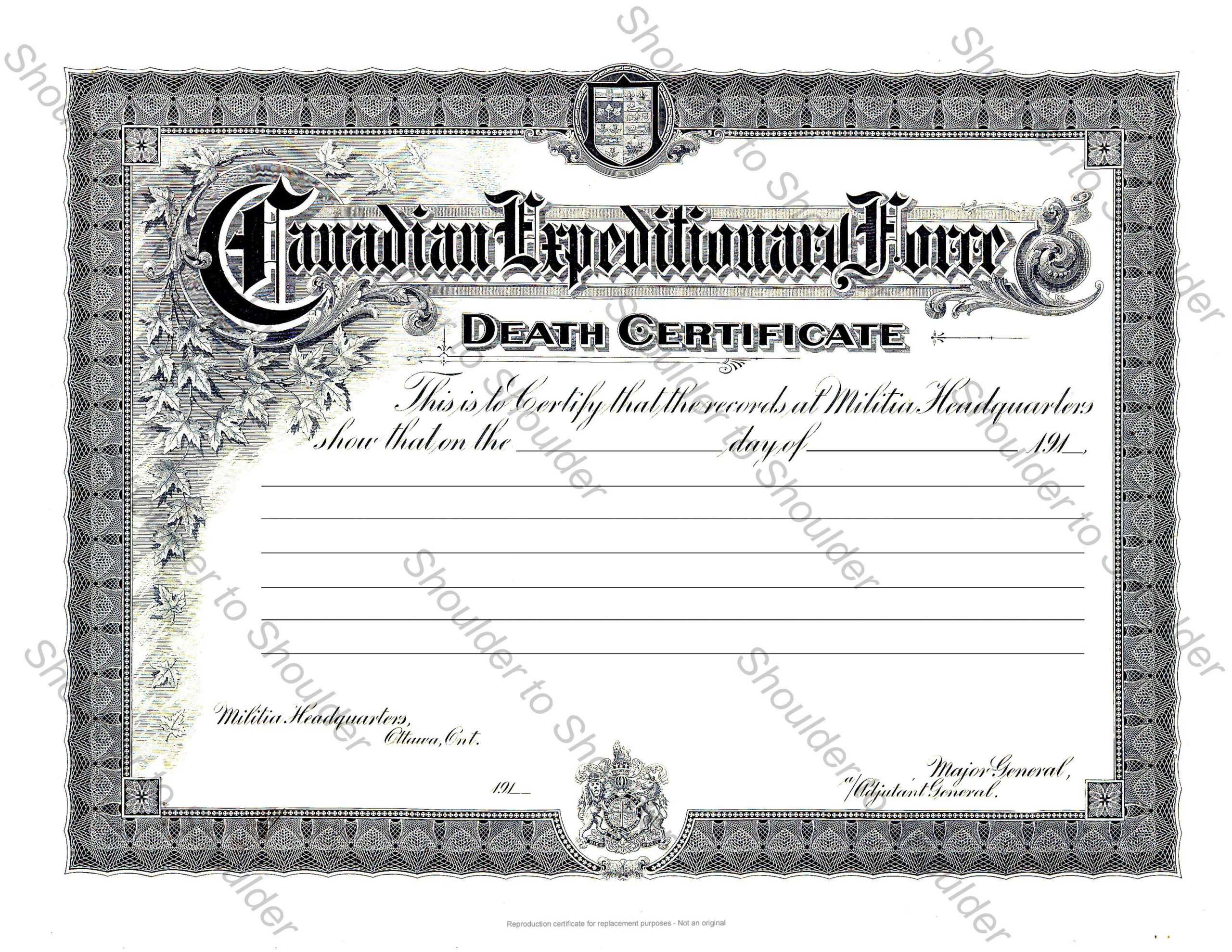Blank Death Certificate Template ] – Fake Death Certificate Inside Fake Death Certificate Template