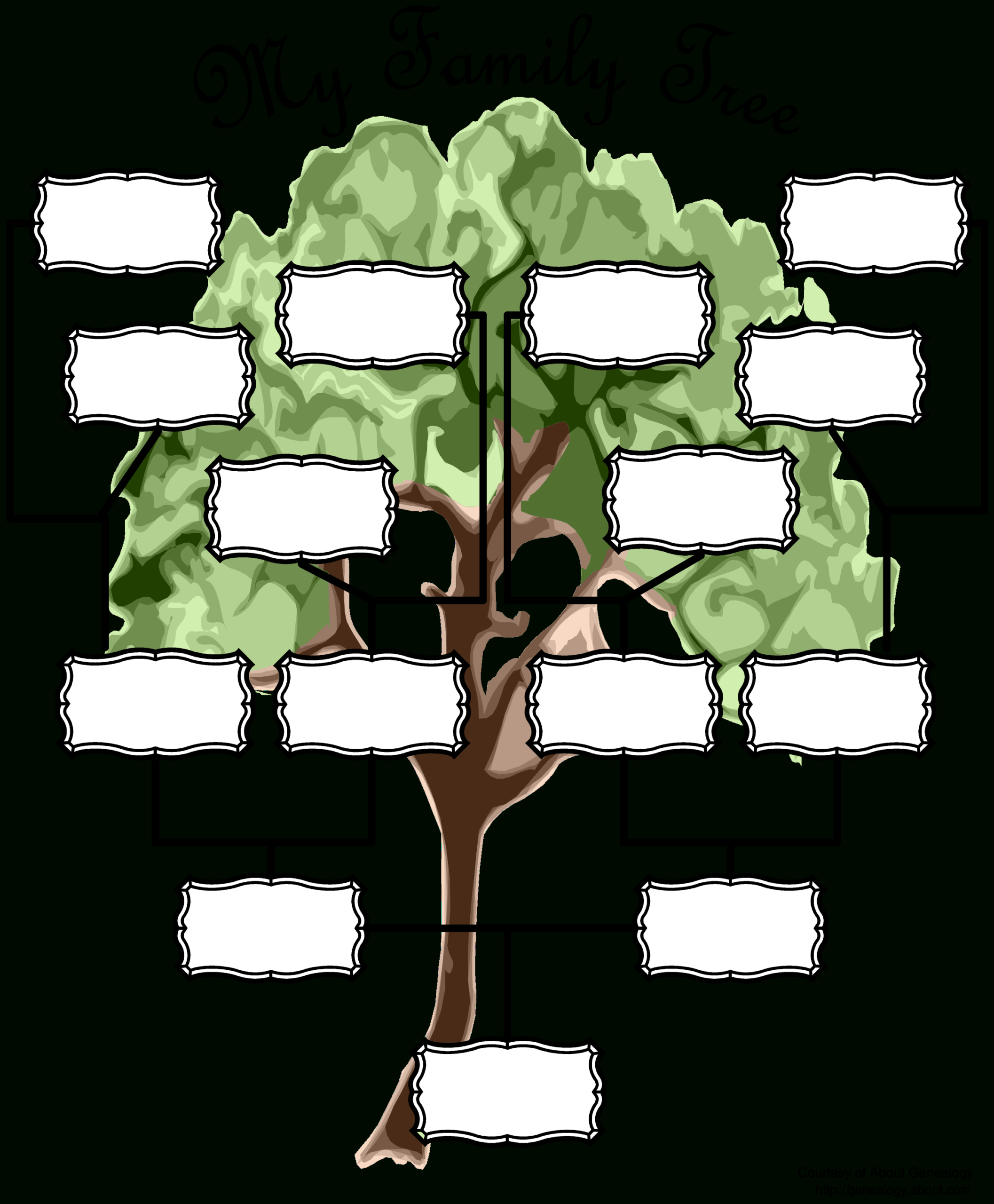 Blank Family Tree Chart | Templates At Allbusinesstemplates For Fill In The Blank Family Tree Template